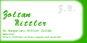 zoltan mittler business card