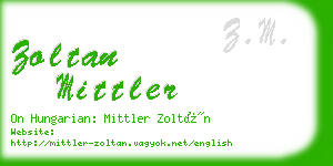 zoltan mittler business card
